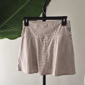 Essentials Light Beige Embroidered Logo Tee